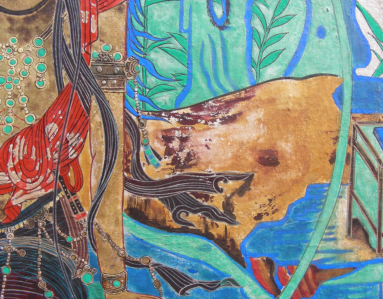 水月观音一（图ZMjI4ODg0NjUy） - 绘画 - 站酷设计师国画鹏哥原创素材 - 站酷ZCOOL