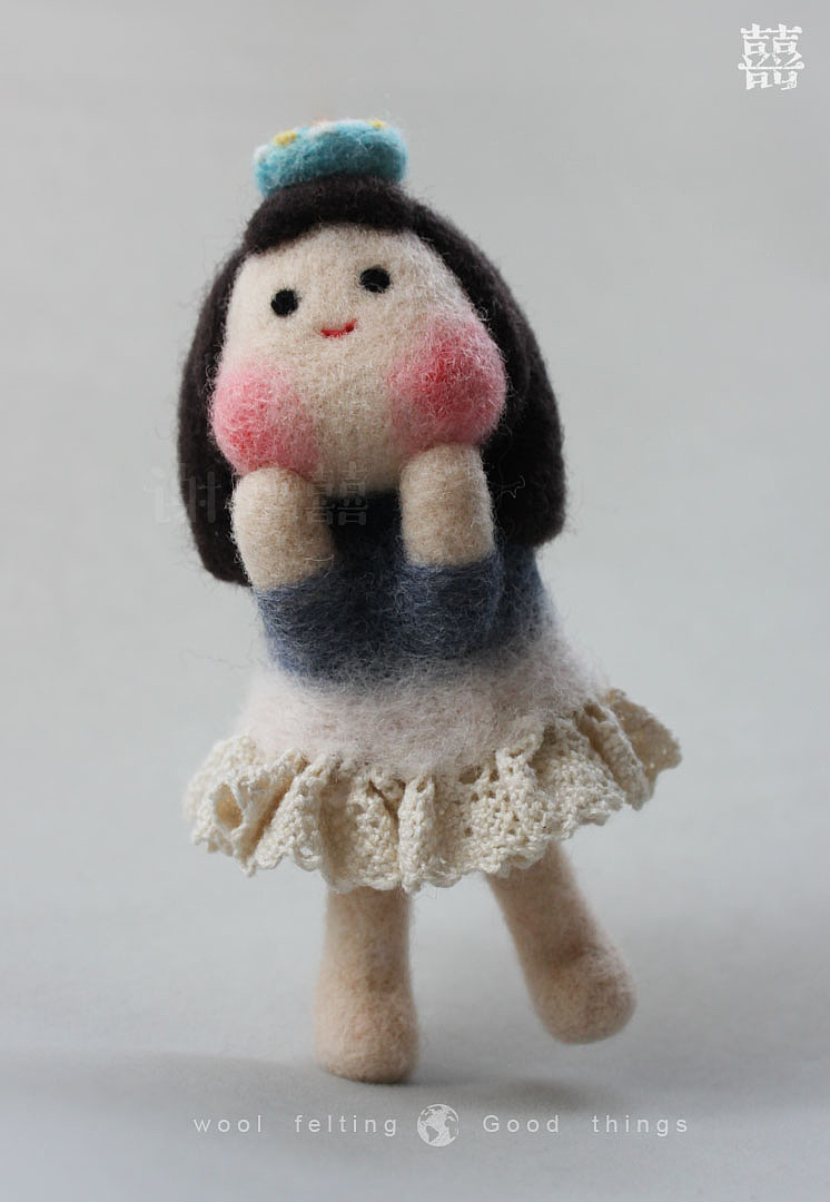 囍囍的羊毛毡 之 甜甜圈少女
