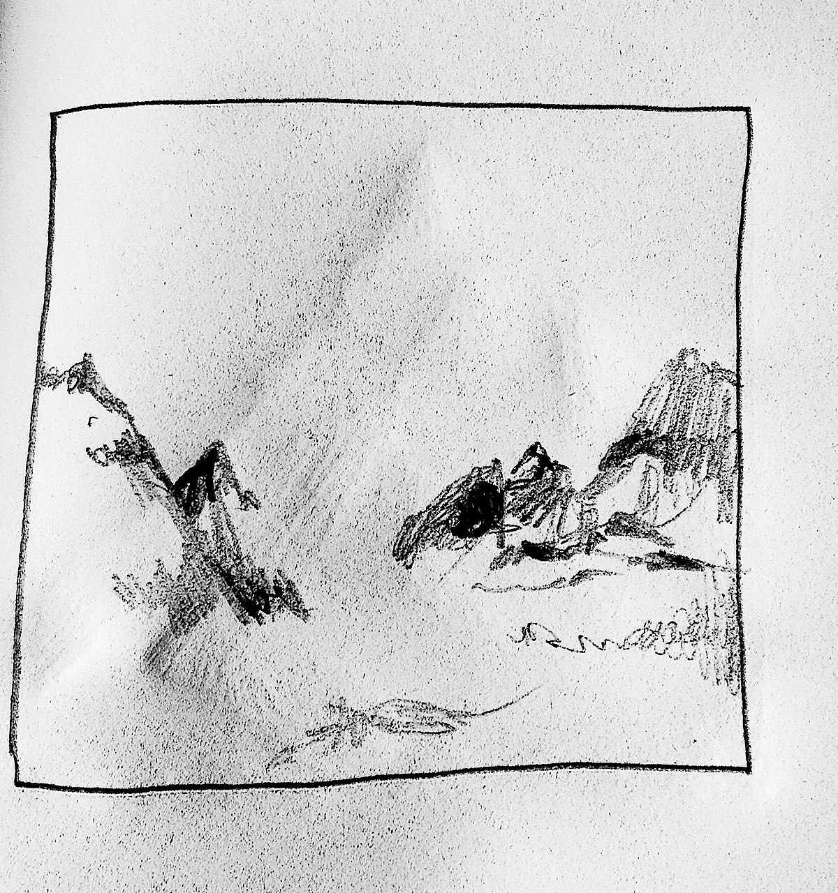 俯瞰雪山|纯艺术|钢笔画|骏眀彩铅画 - 原创作品 - 站酷 (ZCOOL)