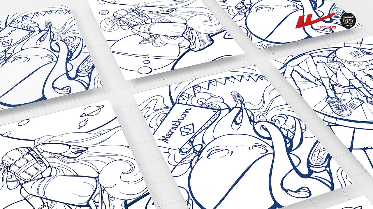 “回力WARRIOR”潮流插画设计（图ZMTUxNTc3Mjk2） - 商业插画 - 站酷设计师黑十一视觉实验室原创素材 - 站酷ZCOOL