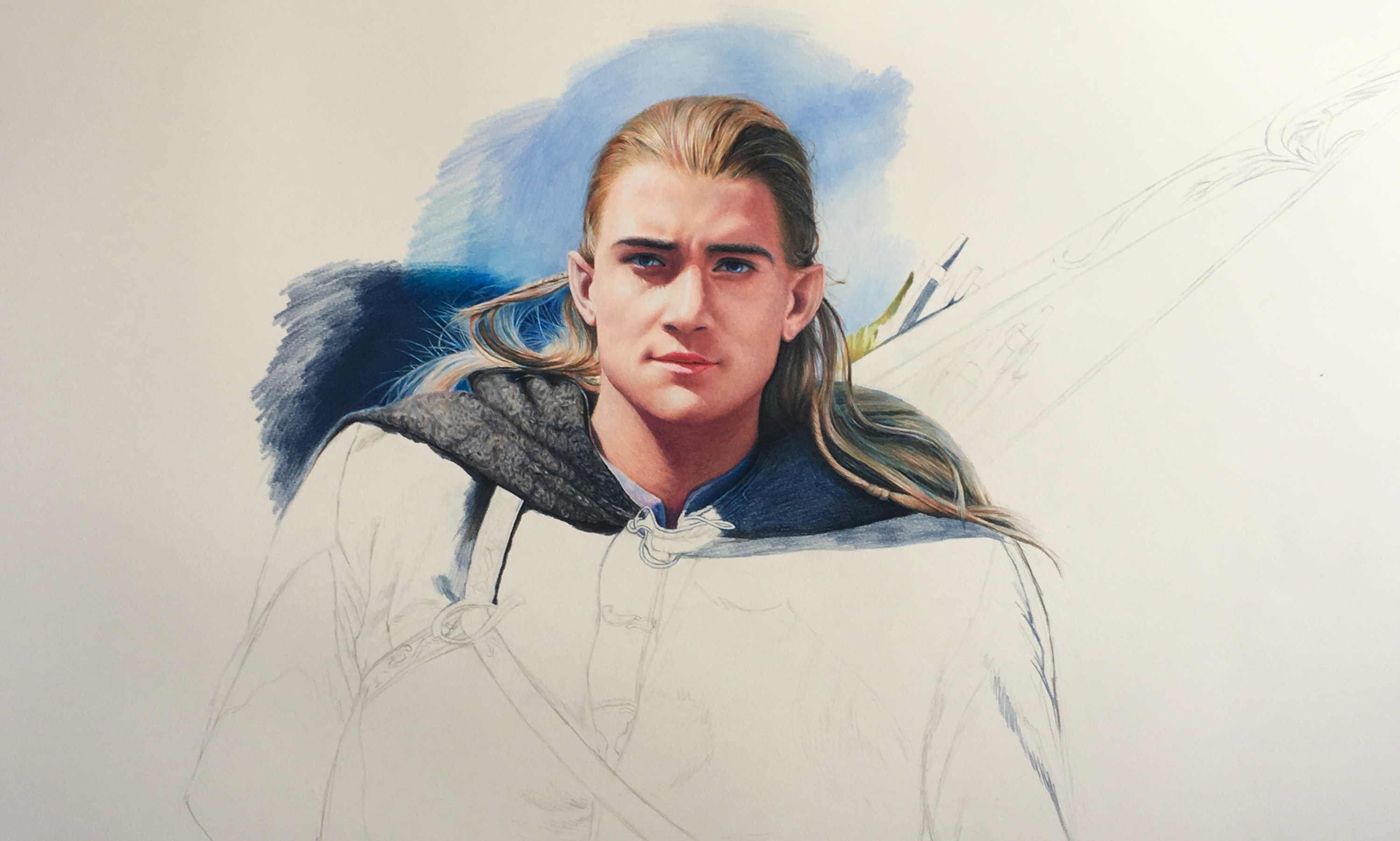 《精灵王子》彩铅人物头像