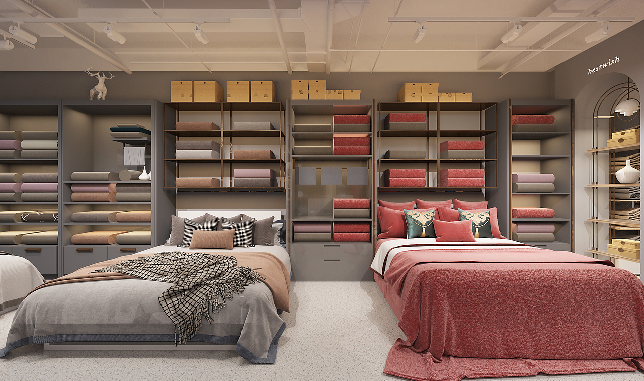 心愿家纺|空间|展陈设计|靖煜怒那_原创作品-站酷zcool