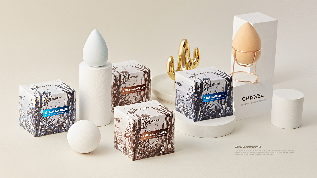 【暖予初颜·NUAN】美妆蛋包装（图ZMjExMDc5NDQ0） - 包装 - 站酷设计师小狼君LangcerLee原创素材 - 站酷ZCOOL