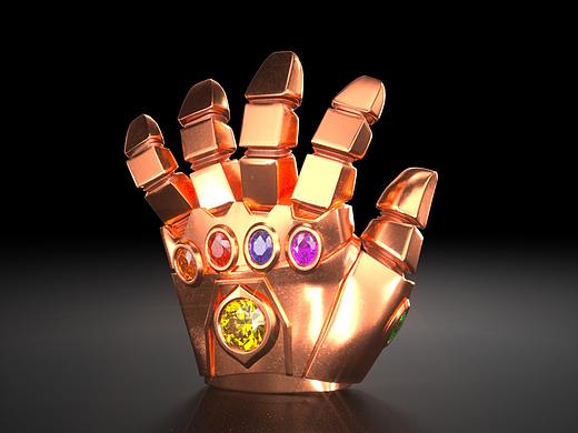 18K钢铁侠无限宝石手套