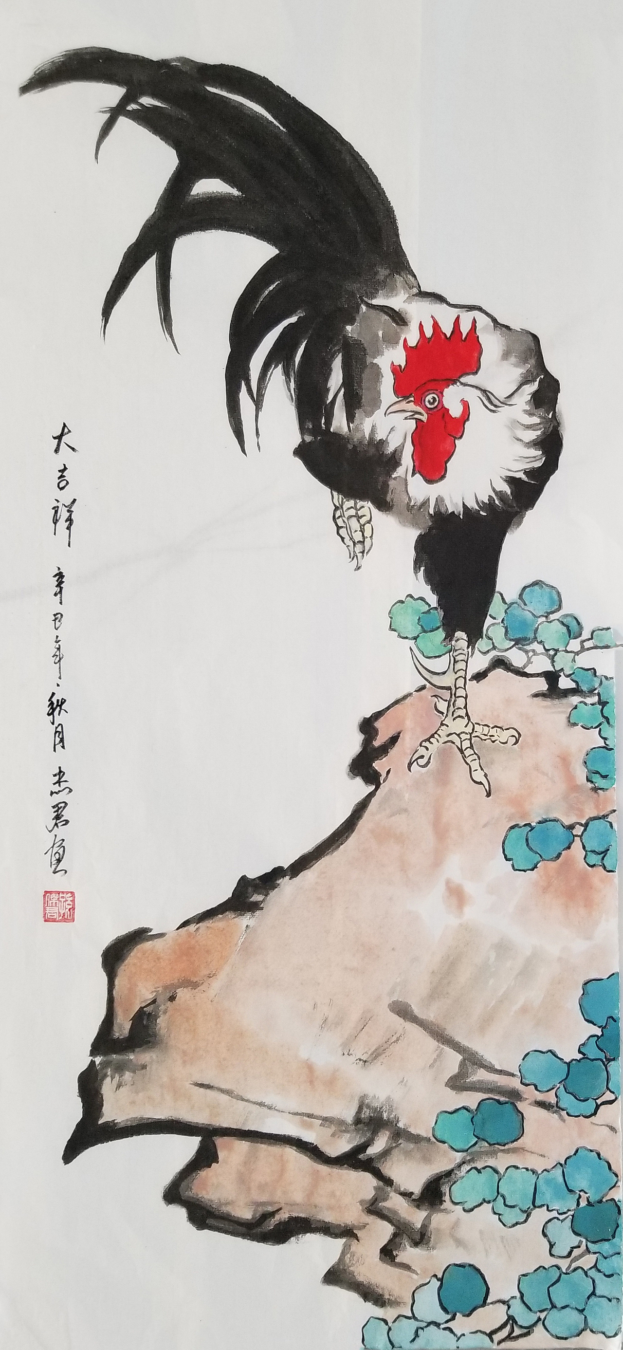 国画写意花鸟《大吉祥》