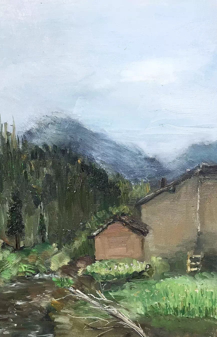个人油画风景写生