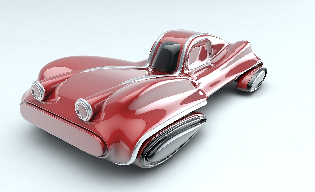 个性卡通汽车-C4D模型练习