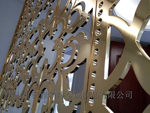 佛山锢雅纯铜雕刻花格艺术屏风定制厂家