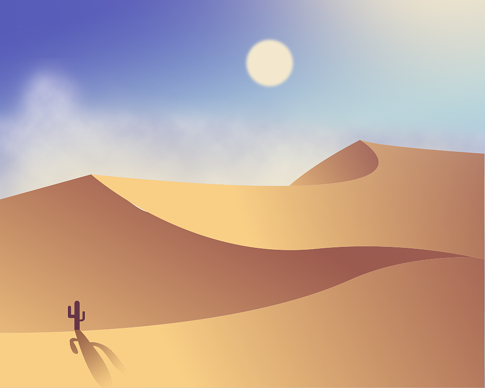沙漠插画（图ZMTU2NDQ4Nzc2） - 创作习作 - 站酷设计师雨天静候彩虹原创素材 - 站酷ZCOOL