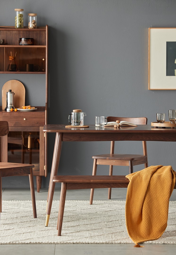 胡桃木家具拍摄/苏黎世餐桌