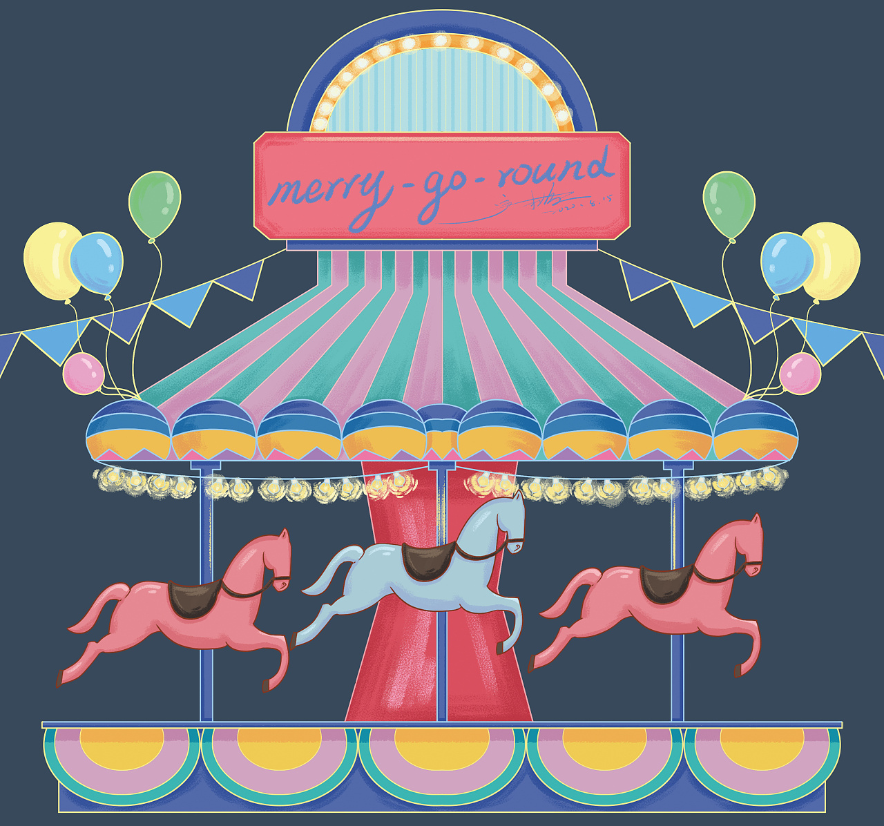 旋转木马不旋转|插画|商业插画|宇作 - 原创作品 - 站酷 (zcool)