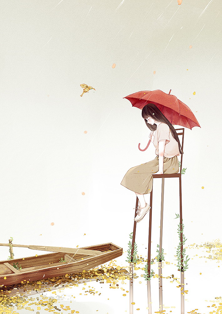 秋风凉，夏已逝（图ZNTkyOTU3ODA=） - 商业插画 - 站酷设计师小石头1125原创素材 - 站酷ZCOOL