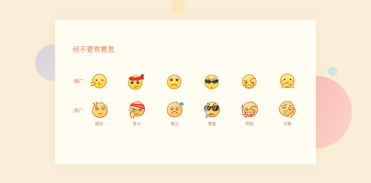 做了一套比鹅厂的更夸张有趣的表情包