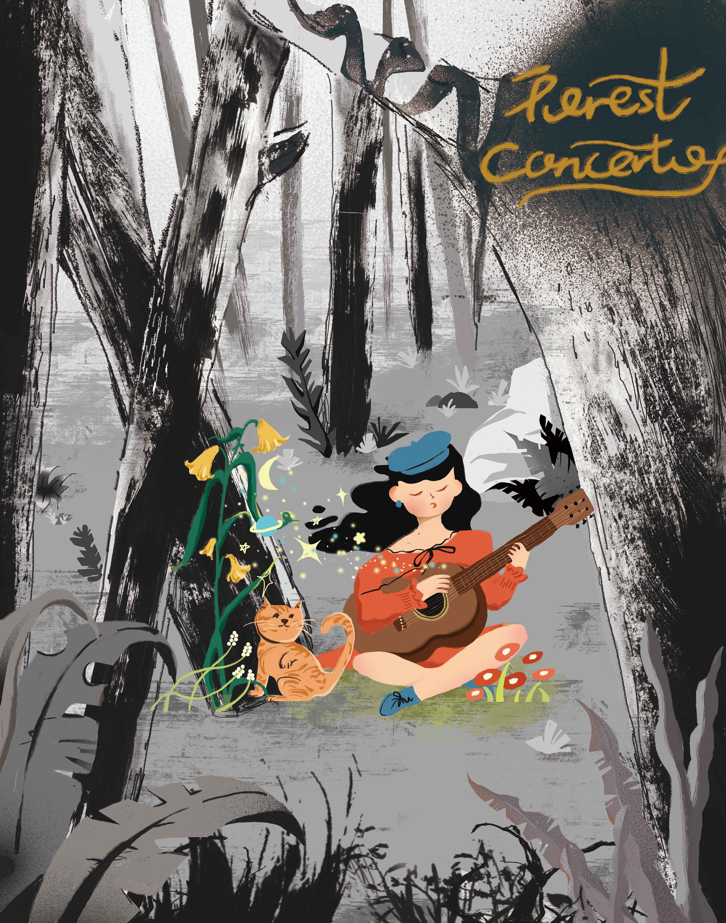 关于音乐|插画|商业插画|pig灵 - 原创作品 - 站酷 (zcool)