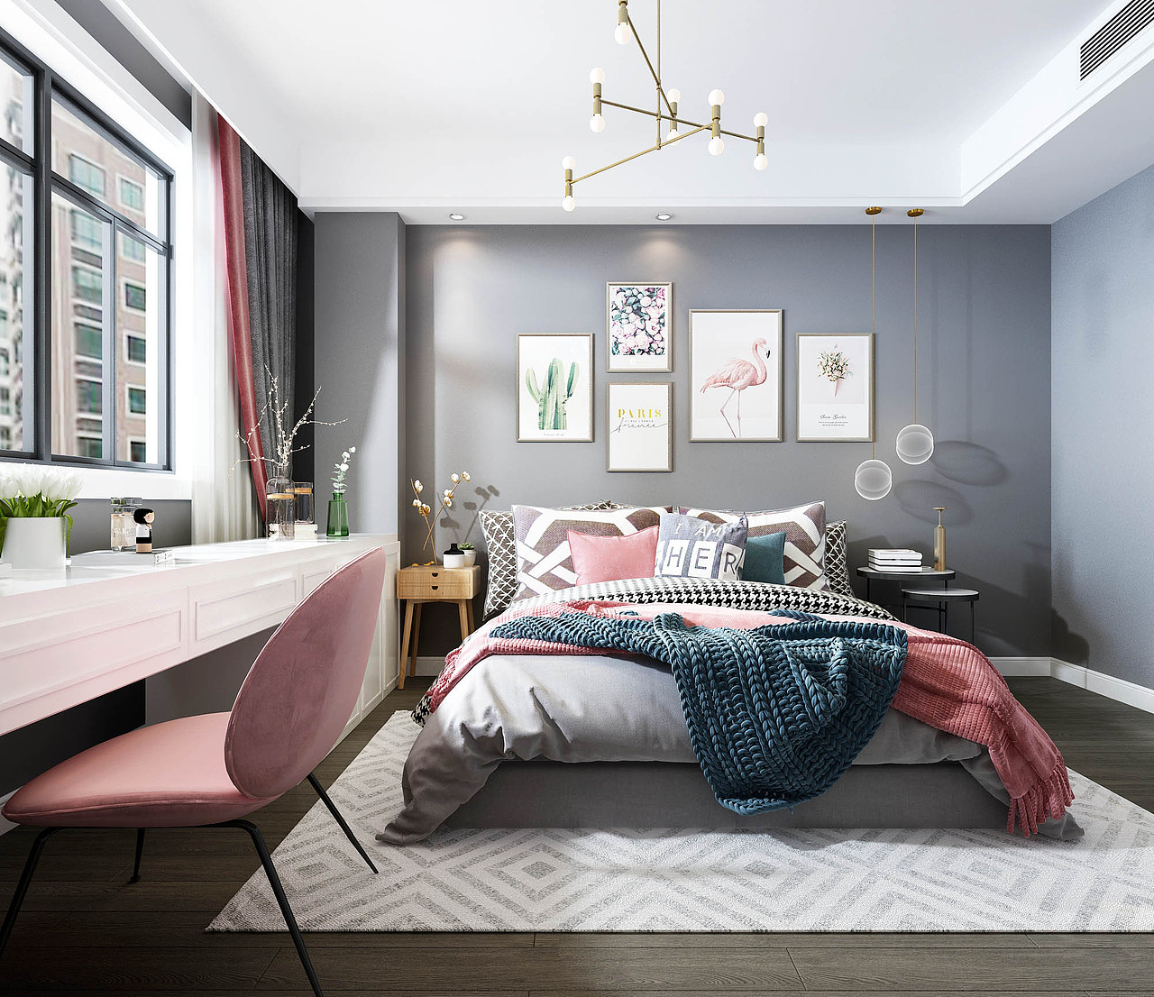 北欧风格卧室,简洁实用美观还很舒适