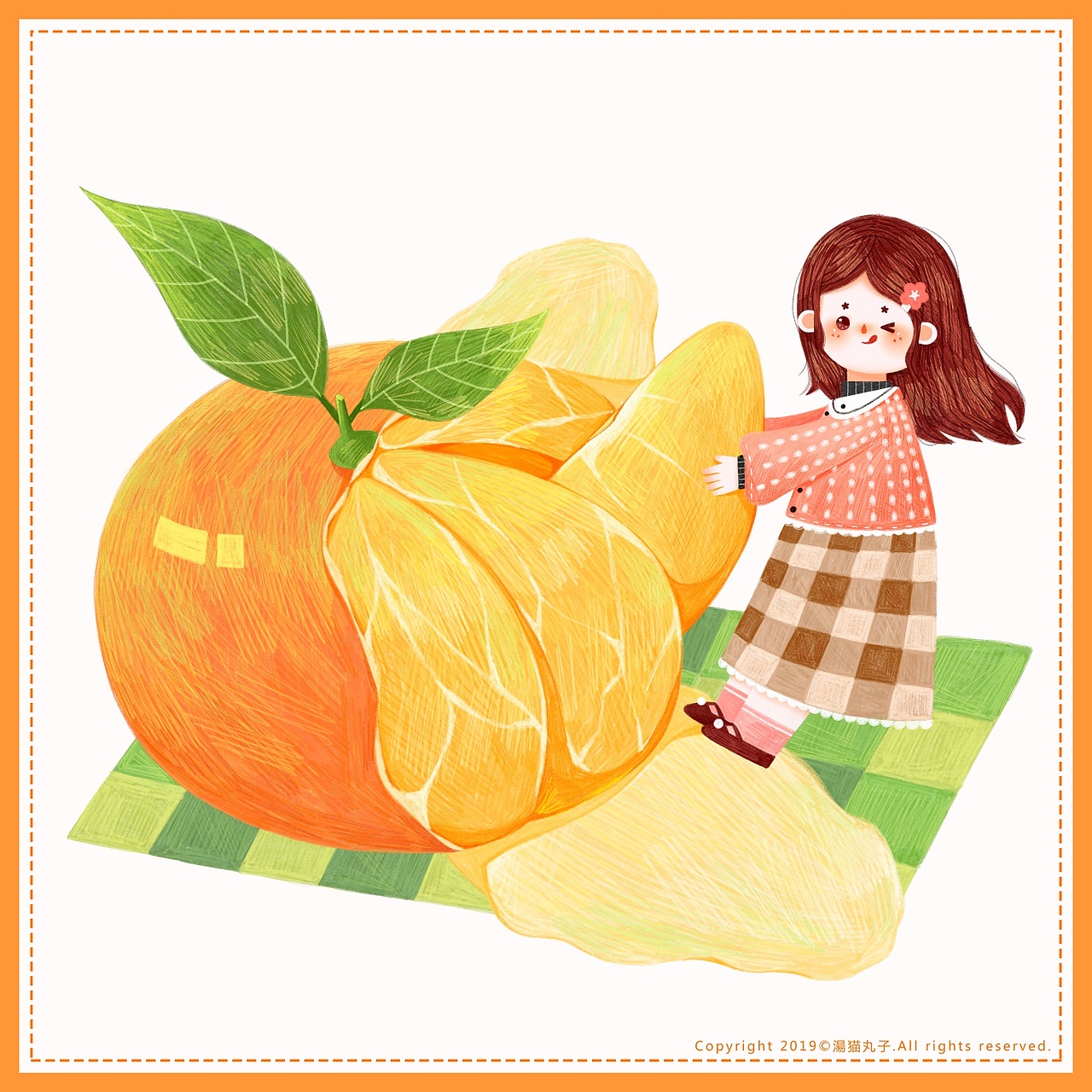 原创插画《甜甜水果味》系列三（图ZMTUxOTE5MDcy） - 创作习作 - 站酷设计师湯猫丸子原创素材 - 站酷ZCOOL