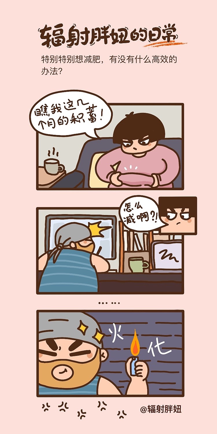 輻射胖妞的三格漫畫日常（圖ZMjA5NzIxNjAw） - 短篇/格漫 - 站酷設(shè)計(jì)師MiniJay原創(chuàng)素材 - 站酷ZCOOL