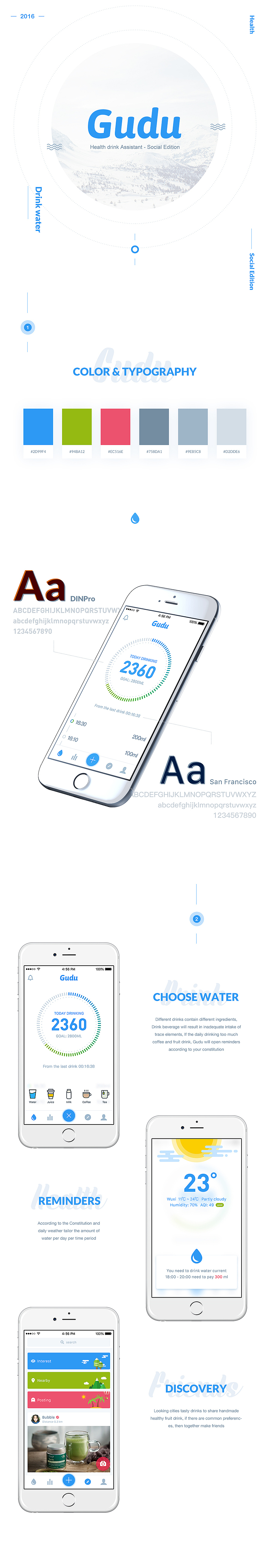 健康喝水小助手App(图ZNTA5ODgxOTI=) - APP界面 - 站酷设计师玖八壹原创素材 - 站酷ZCOOL