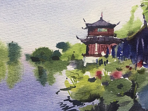 苏州-拙政园纯艺术-绘画18215猪鼻子水彩3年前苏州拙政园摄影-环境