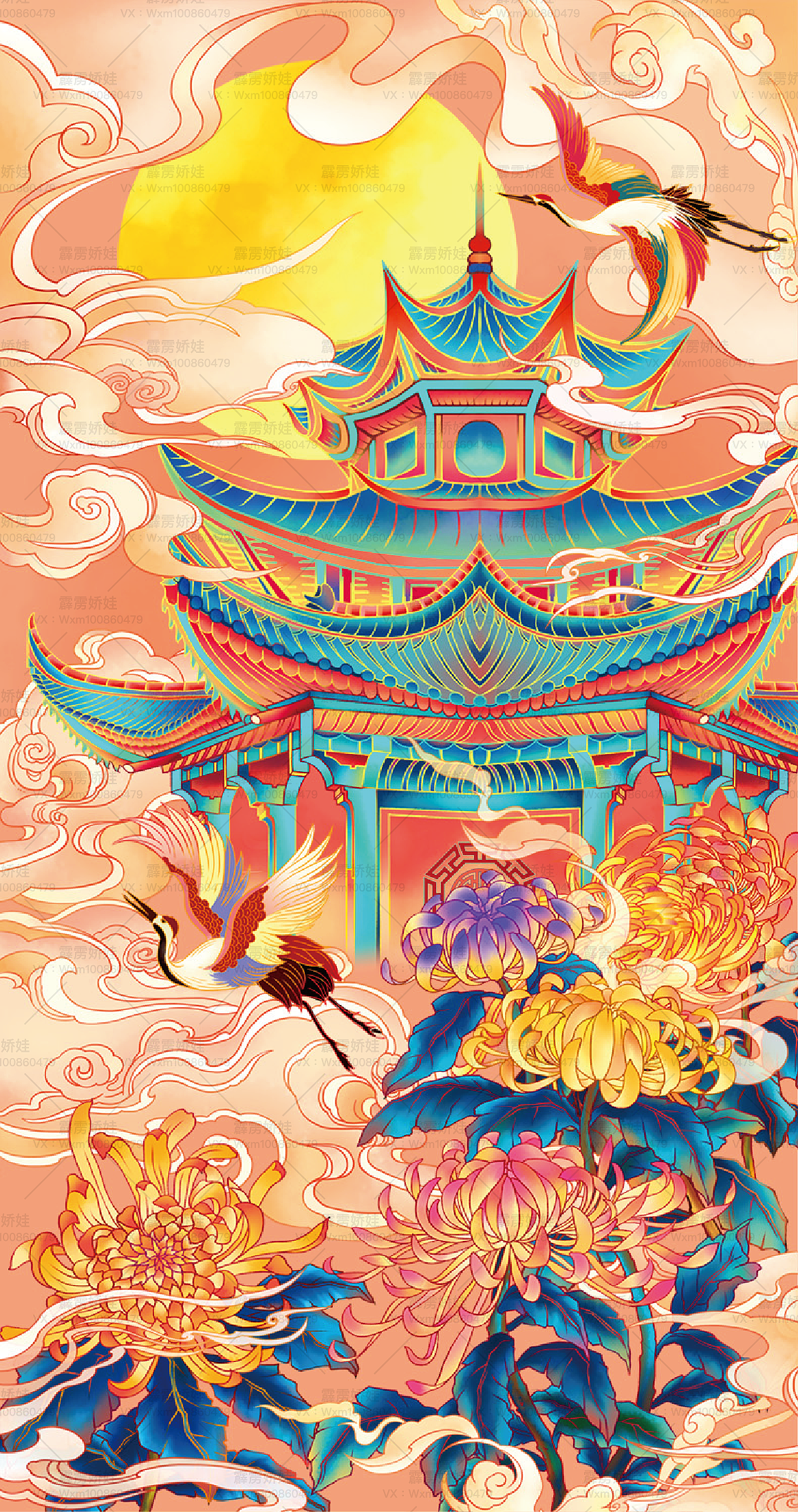 花好月圆/手绘海报——二