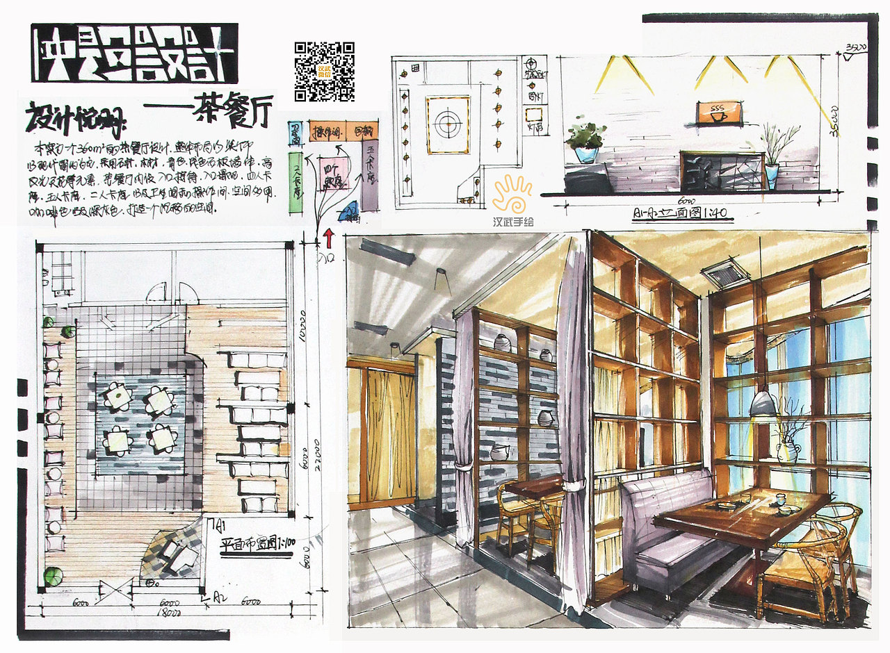 室内设计手绘考研快题模版