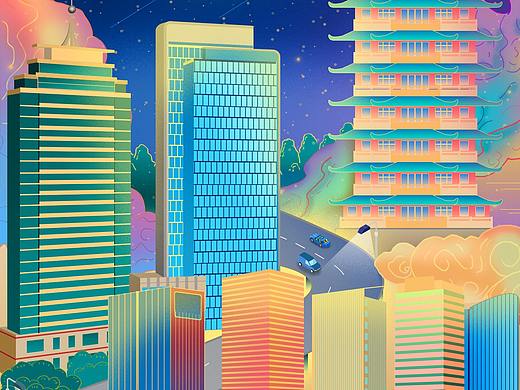淄博城市品牌宣传插画