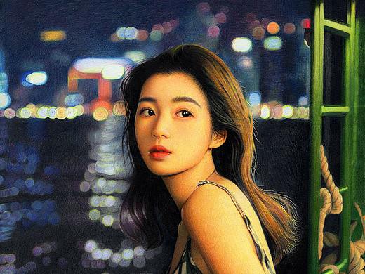 梁夹心—彩铅作品