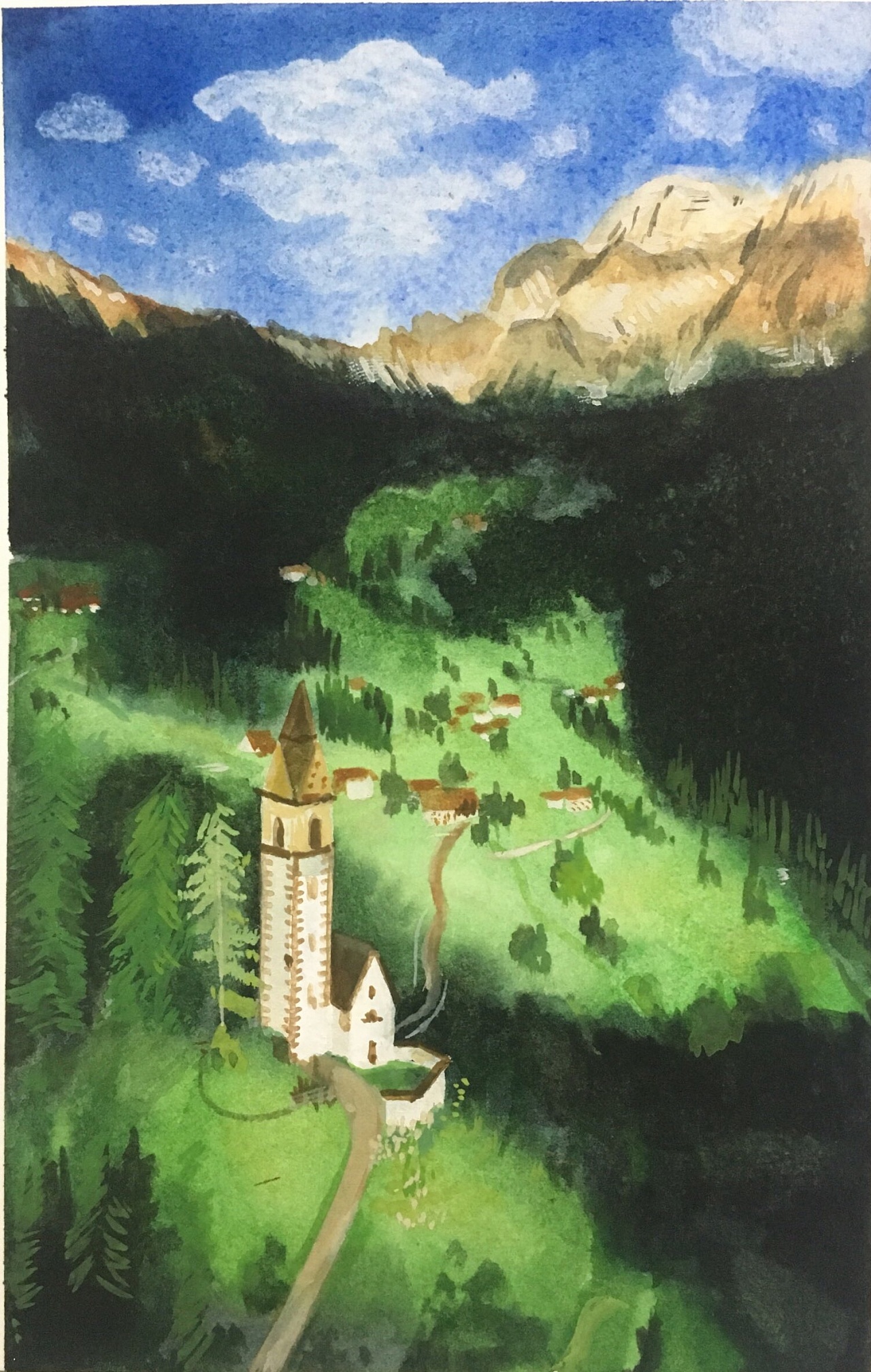 水彩小风景|纯艺术|绘画|赵久久 - 原创作品 - 站酷 (zcool)