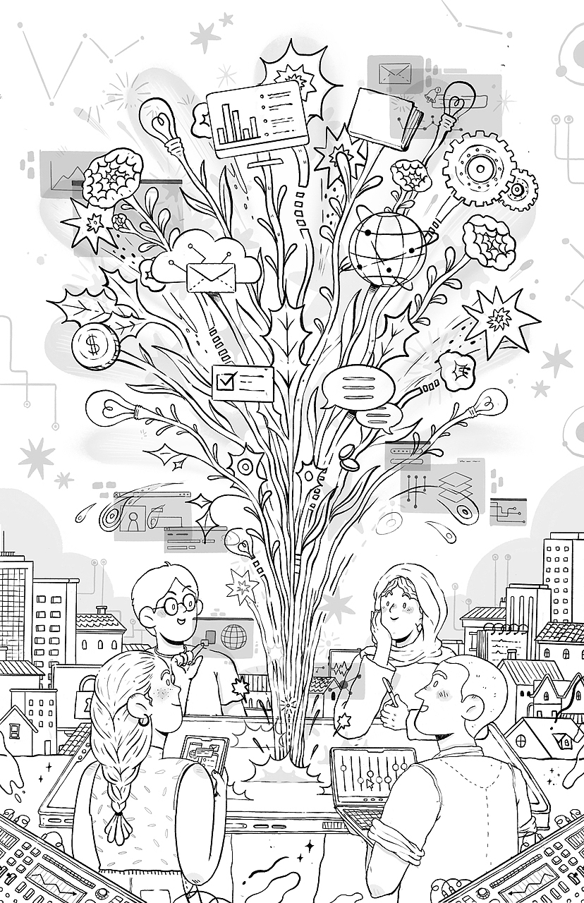 皇家银行征集插画✨（图ZMzE1ODcxMDcy） - 商业插画 - 站酷设计师阿灰在积灰原创素材 - 站酷ZCOOL