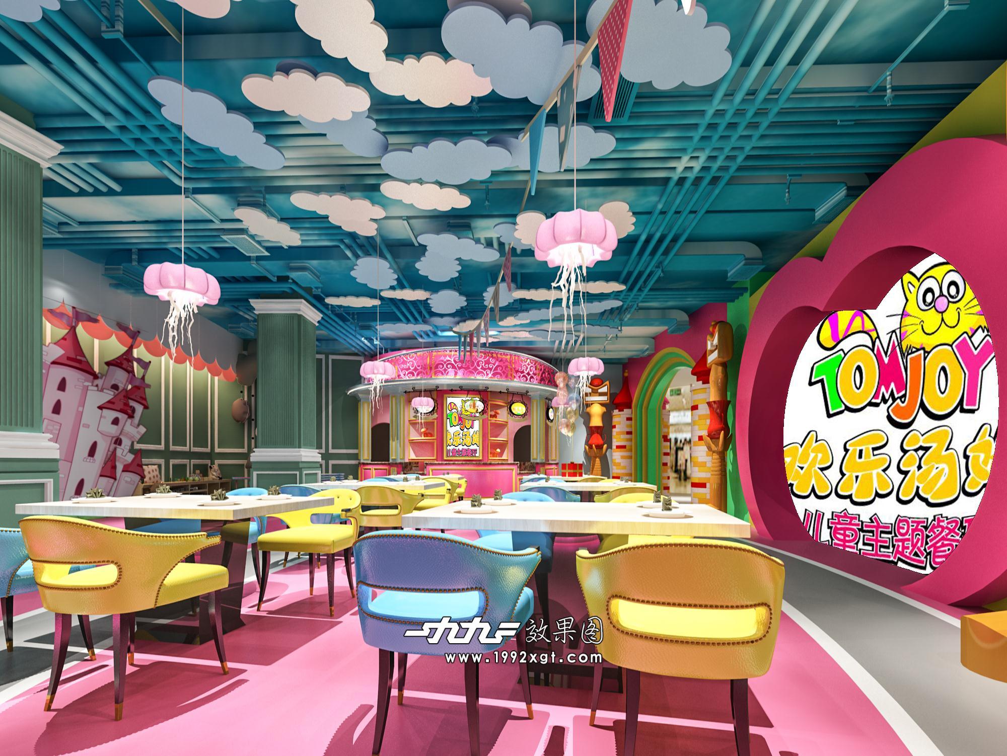 上海Neobio Kids餐厅中的儿童游乐场 | X + Living-建E网设计案例
