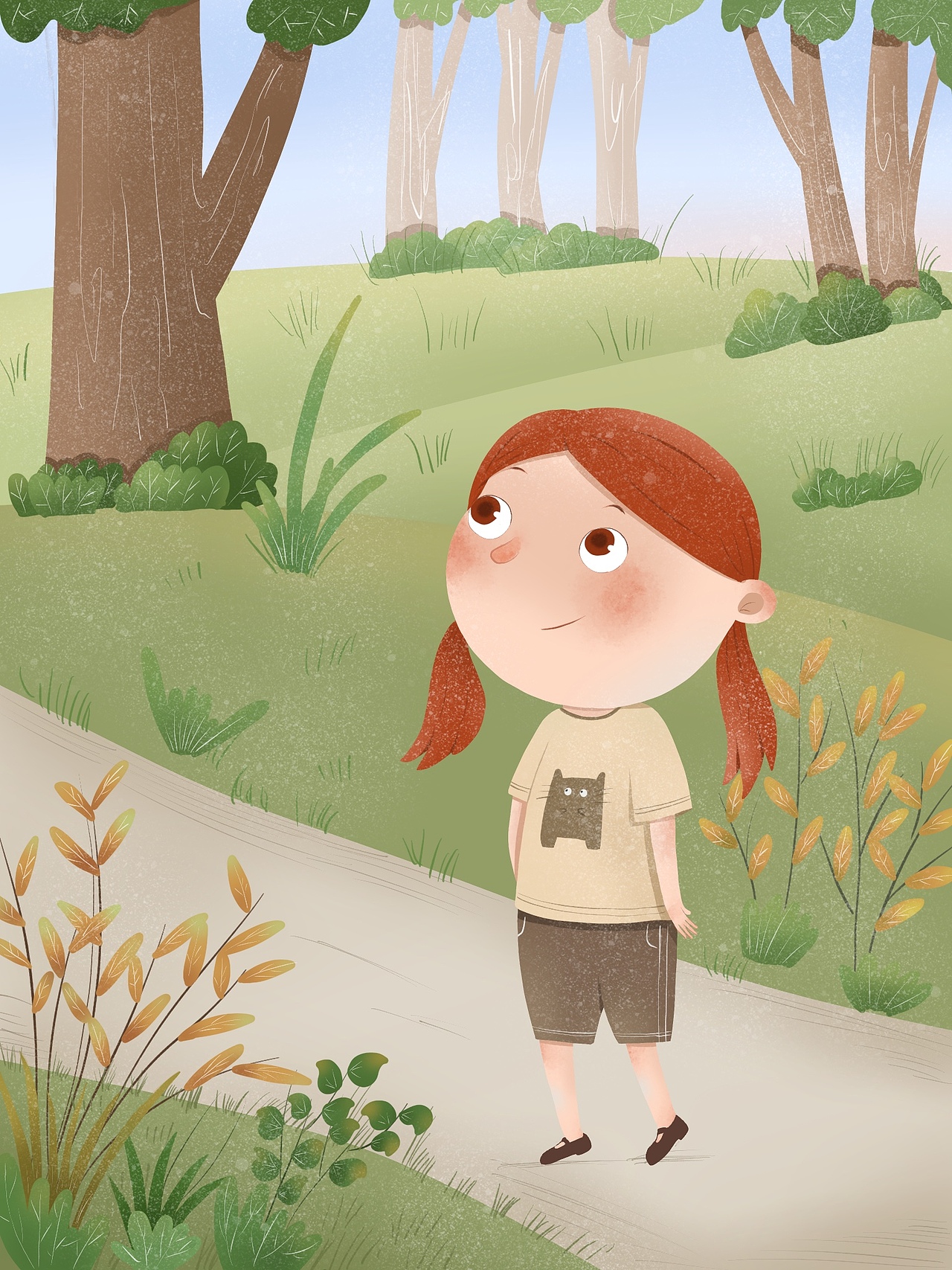 郊游了（图ZMTc5NzY3Mzgw） - 儿童插画 - 站酷设计师蛋壳插画原创素材 - 站酷ZCOOL