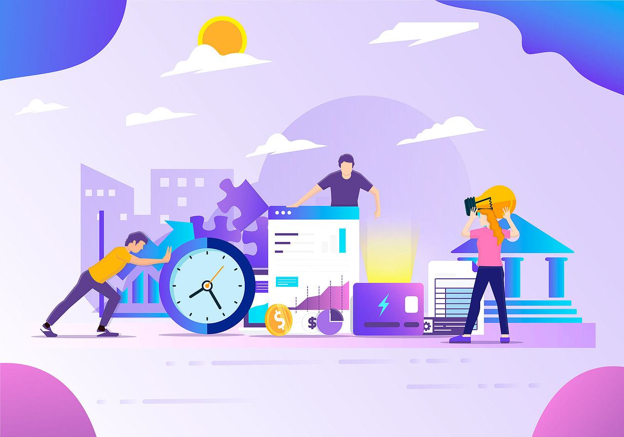 2.5D金融经济插画（图ZMTQ3NzEyOTg0） - 创作习作 - 站酷设计师xuanxun原创素材 - 站酷ZCOOL