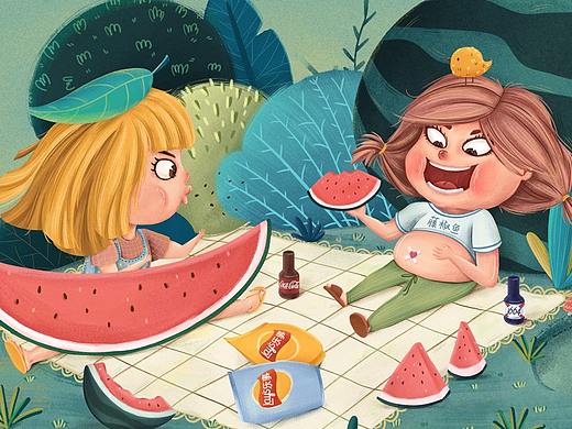 吃瓜少女（个人主页-ZNTQyMzcwMjg=） - 海报 - 站酷设计师lolo59251原创素材 - 站酷ZCOOL