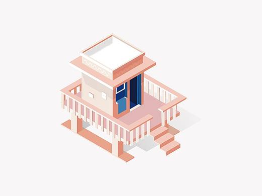 作品-2.5D的建筑插画