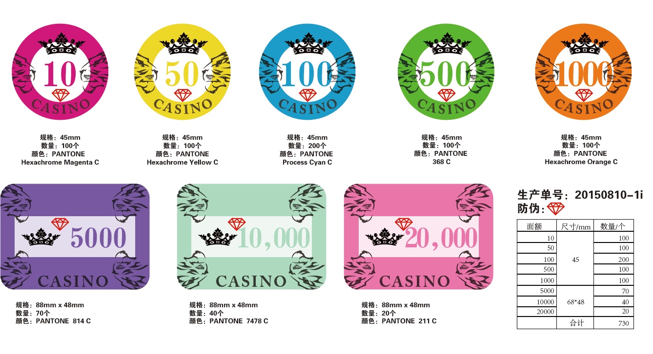 分享几组筹码设计