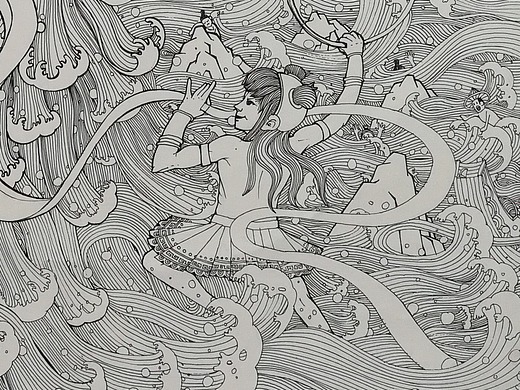 随手绘画《哪吒闹海》