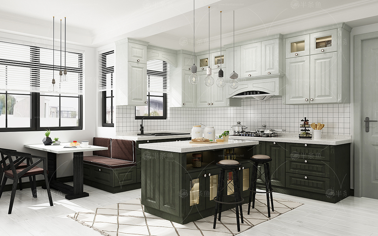 厨房的设计，简单清新