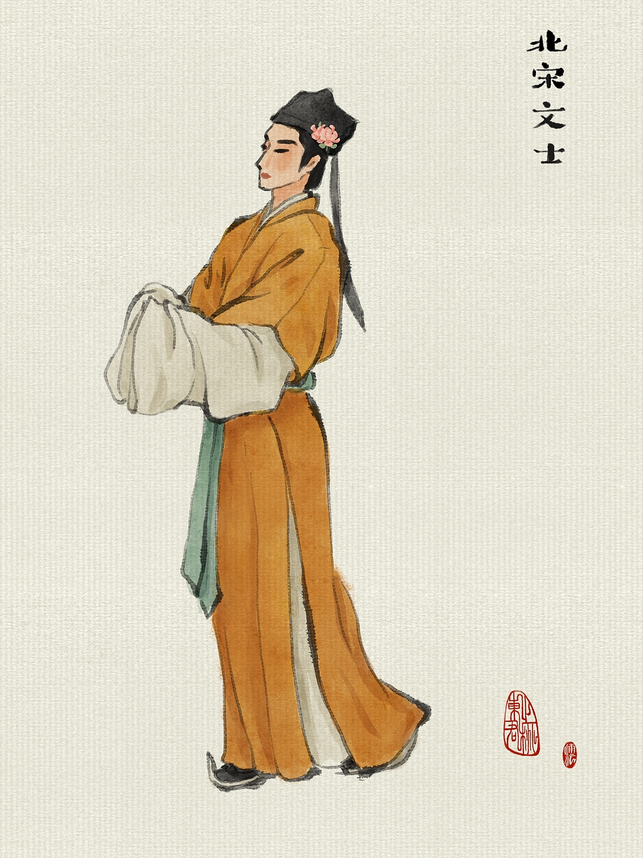 古风 国画人物 装束复原 -汉民族历朝代服饰（图ZMjU2NzM1MTcy） - 商业插画 - 站酷设计师东君之桃原创素材 - 站酷ZCOOL