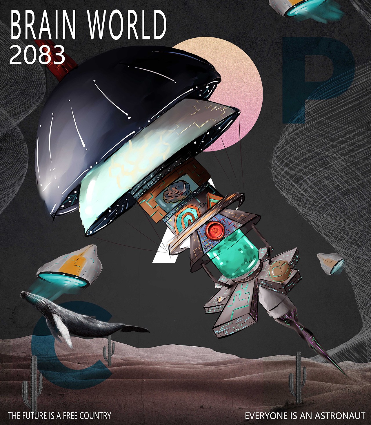 《2083,主脑世界》
约克:嘿,新来的。我是你这个服务器的向导,你可以叫我约克。<br>约克:你问我这里是那里?这里是外太空,全人类被一个人工大脑储存。约克:你说全部人被一个大脑储存不安全?哦,见鬼去吧,没有那个蠢货愿意去挨一发10^42焦耳的星际炮吧,毕竟那是一整个太阳的…<br>约克:之前的超极大国?放心这是个和平的年代,没有战争,没有皮肤歧视,没有宗教派别,一个你随心所欲的真正的乌托邦世界。哈哈,每次想到这我就倍感兴奋!<br>约克:这个问题啊…嘿,小子,坐好你的安全仓,我们要转移了。下一站,火星!<br>作者:甘钦锋,何佳伦,陈建鹏,李威龙