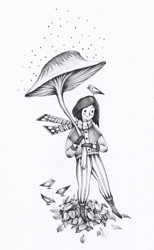 一组黑白铅笔画|插画|商业插画|谷子粒儿 - 原创作品 - 站酷 (zcool)