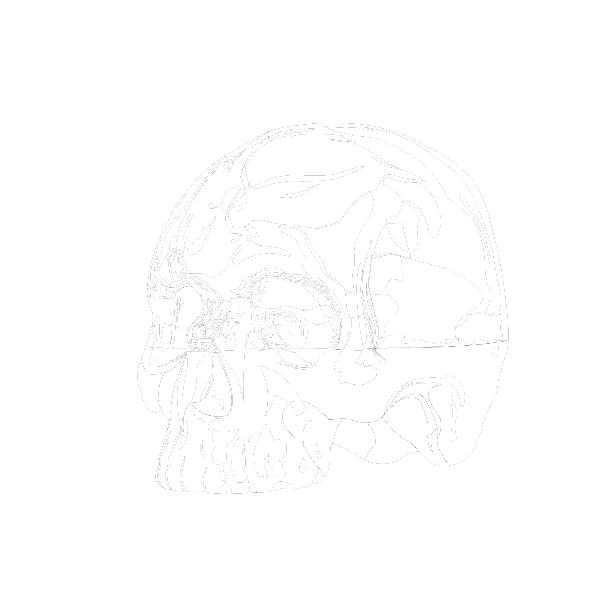 拟物玻璃质感骷髅头