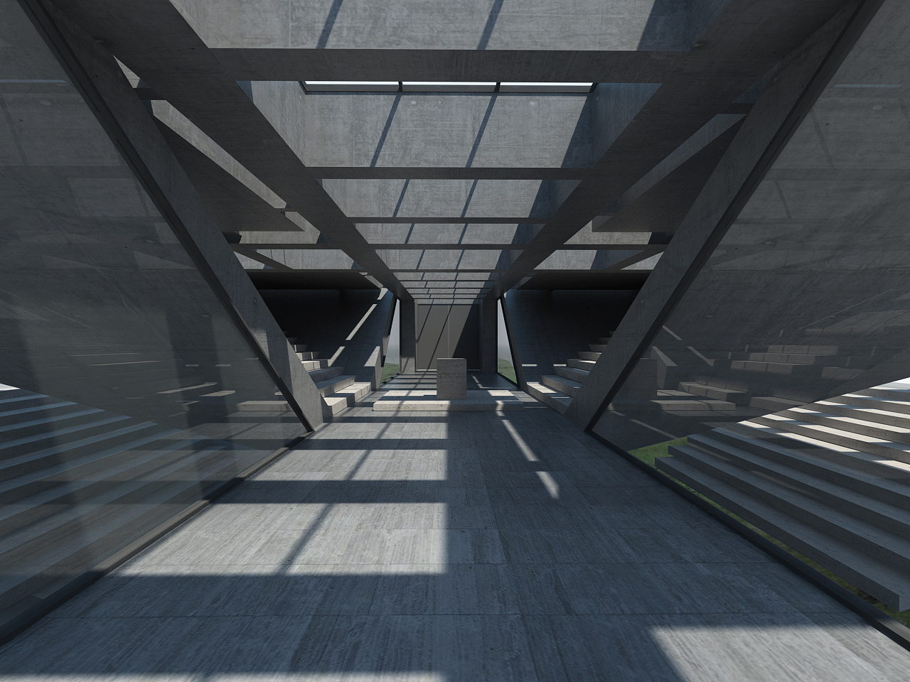 教堂系列之倒梯形教堂|空间|建筑设计|周陈瑜 - 原创作品 - 站酷