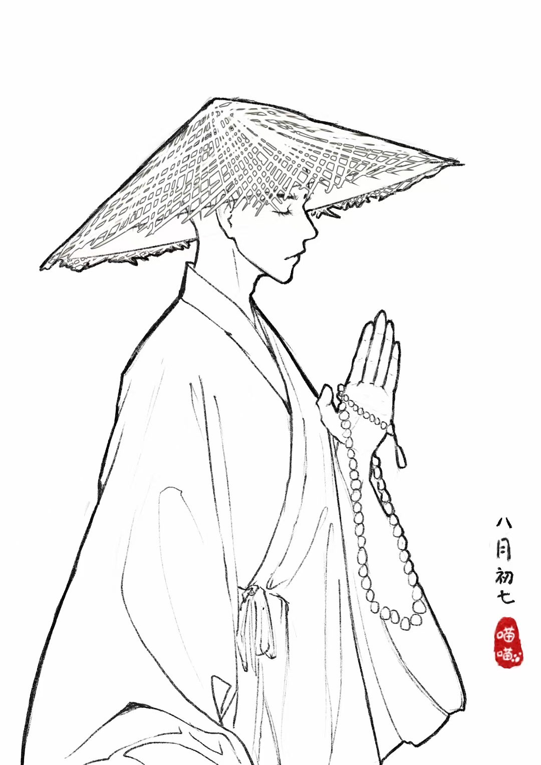 和尚oor大师?「古风线稿速写」