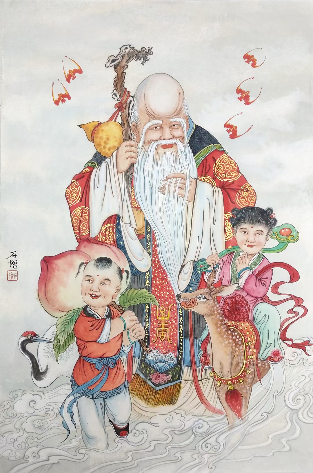 水墨人物画家石僧(姜兆兴)