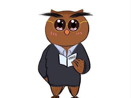 插畫 森林圖書館館長（個人主頁-ZMzMwOTUyMzY=） - 兒童插畫 - 站酷設(shè)計師風(fēng)陵__原創(chuàng)素材 - 站酷ZCOOL