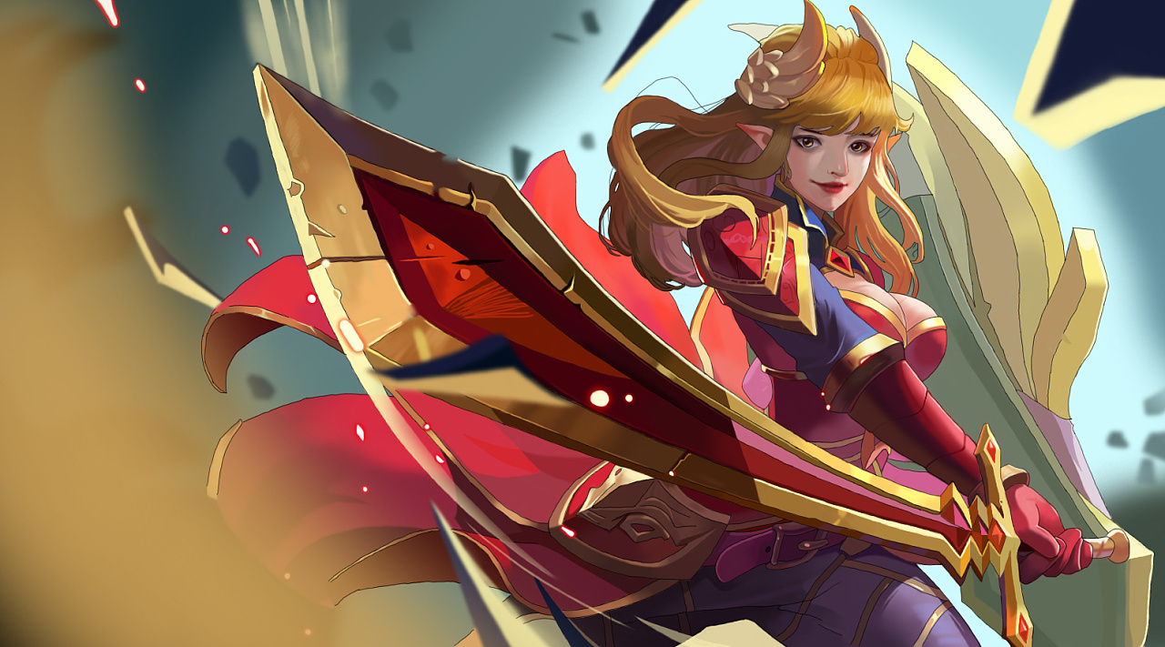 临摹全民超神里面的露米娅,还有很多细节