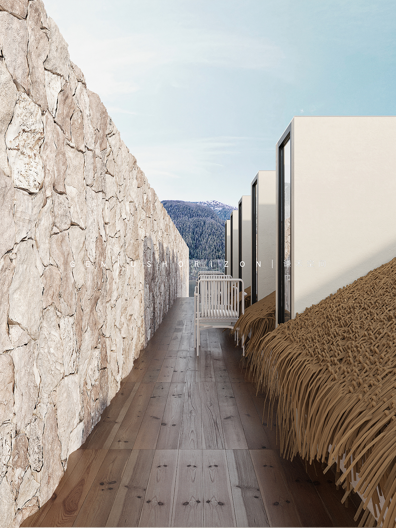 谦禾空间设计 隐山视觉 | 侘寂民宿设计