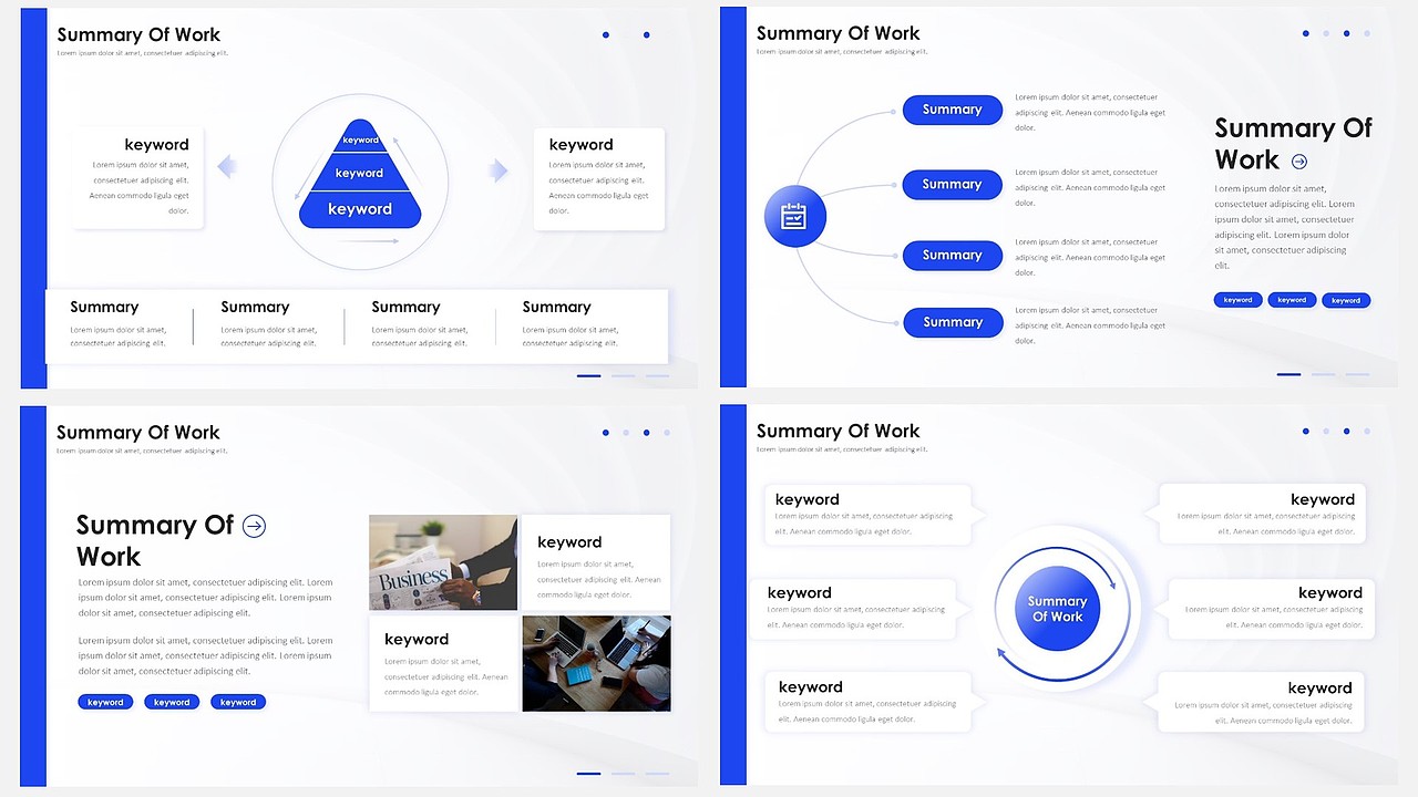 【耀你好看】蓝色极简商务时尚工作计划PPT4
