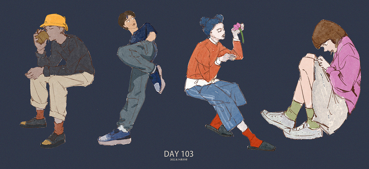 【人物隔日涂】101-172（图ZMzI2OTg4MjAw） - 创作习作 - 站酷设计师黑羊呀原创素材 - 站酷ZCOOL