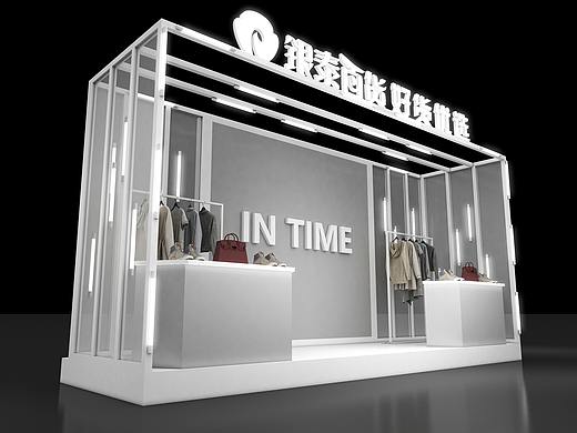 3D设计效果图 商场服装美陈快闪店